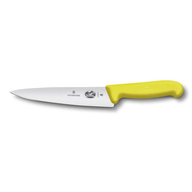 Victorinox cuire la poignée de fibrox au couteau à sculpture (jaune)