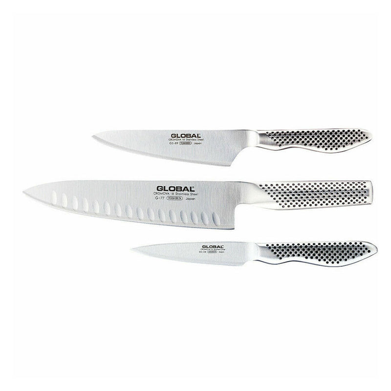 Global Knives Edelstahl-Messerset (3-teilig)