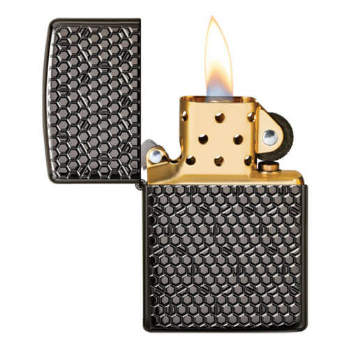 Zippo Honeycomb Armor Black Ice Lighter