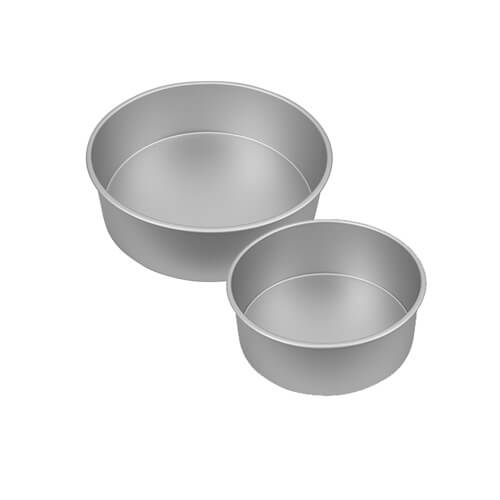 Bakemaster Round Deep Pan (Silver Anodised)