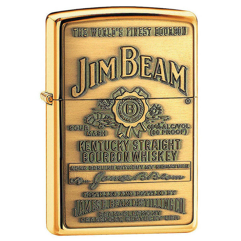 Jim Beam Full Etichetta Full Chip High Polish Accendino