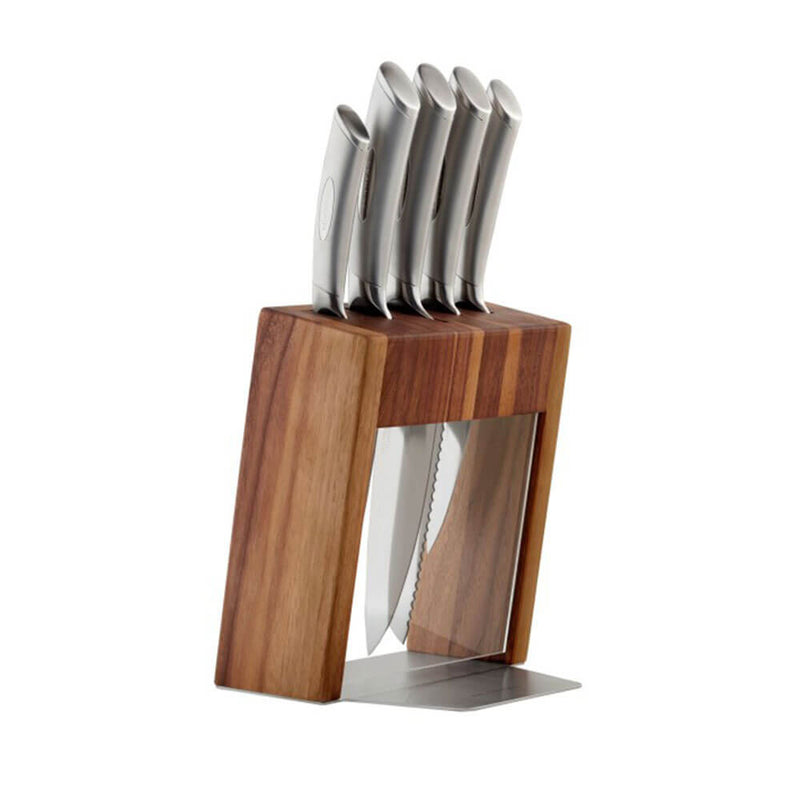 Scanpan Classic Kalo Steel Knife Block Set 6pcs (Walnut)