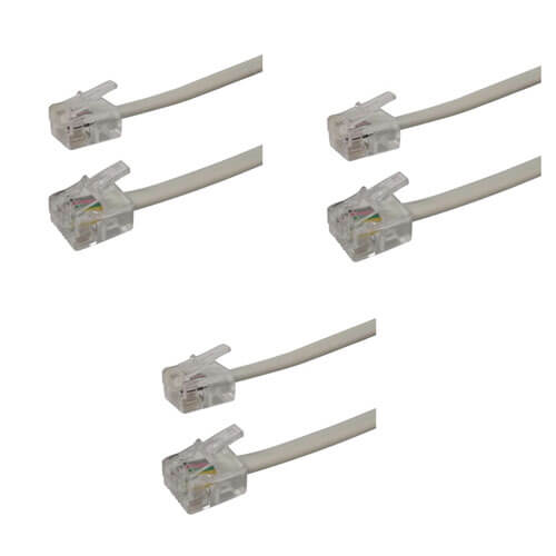 RJ12 6 Position 4 Conductor Plug to Plug Cable