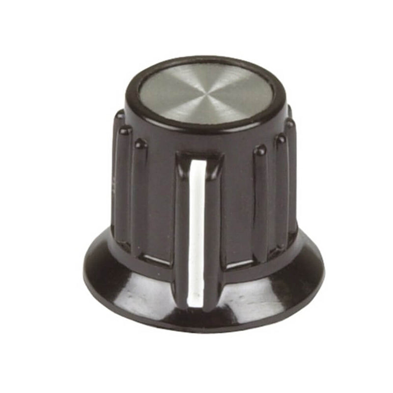 Knob with Plastic Aluminium Insert 20mm (Black)