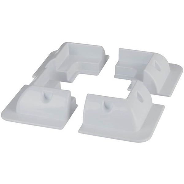 ABS Solar Panel Corner Mounting Brackets White (4pk)