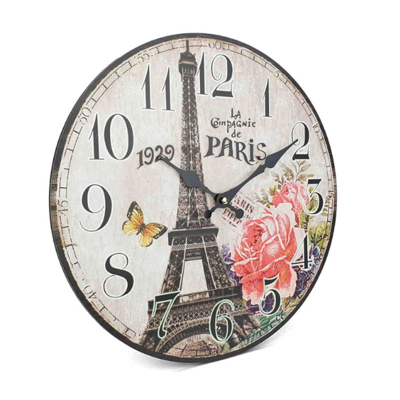 Horloge murale classique en MDF 12" (34x34x2,5 cm)