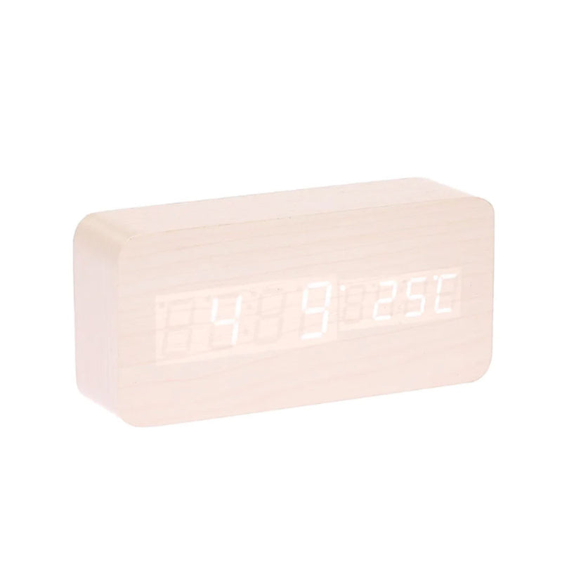 LED Cuboids Table Clock w/ Temperature Display