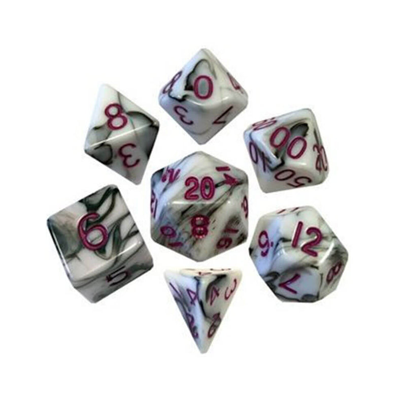 Dadi metallici gameacrylic da dadi set di marmo (numeri)