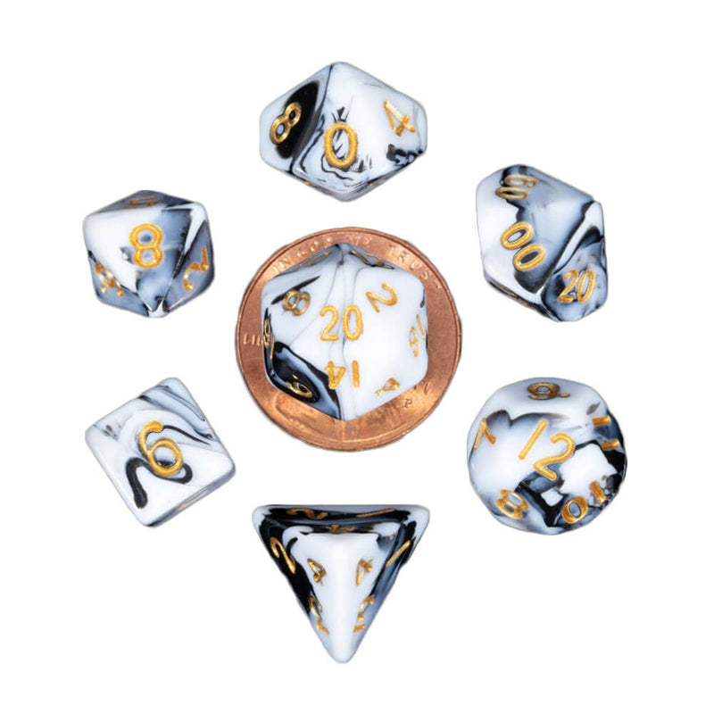 MDG Mini Poly Dice Set (mit Gold Nr.)