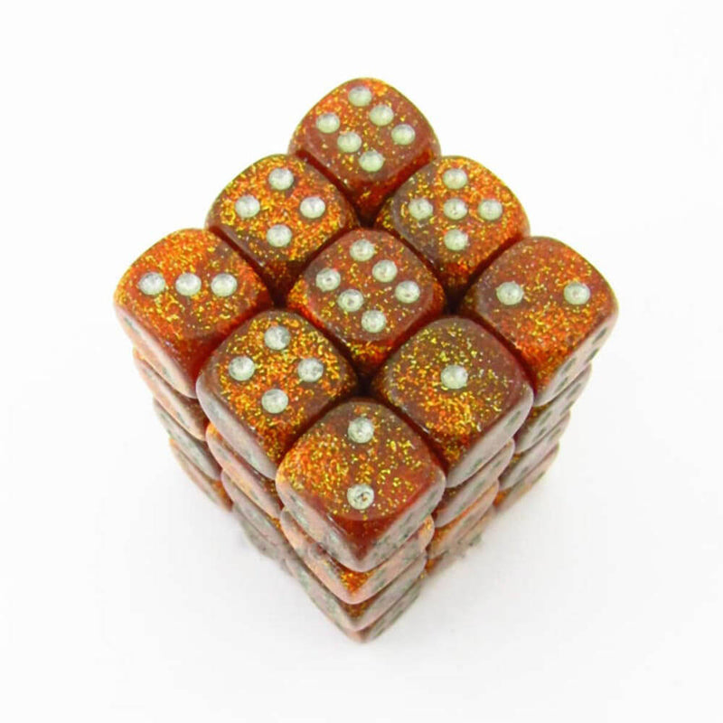 D6 Dés Paillettes 12mm (36 Dés)