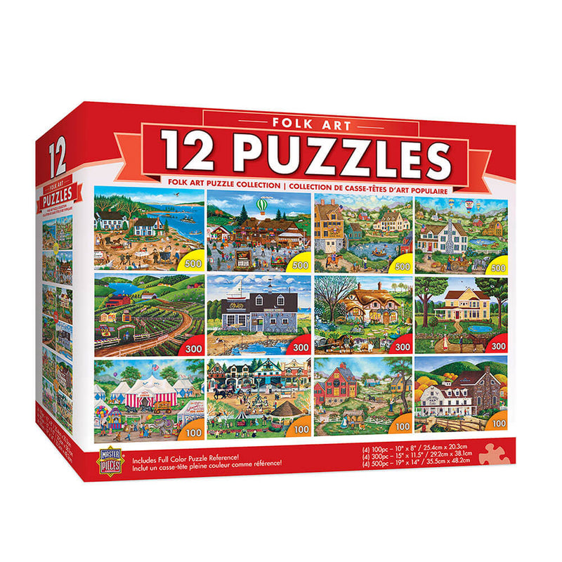 Casse-tête Chefs-d'œuvre (paquet de 12 puzzles)