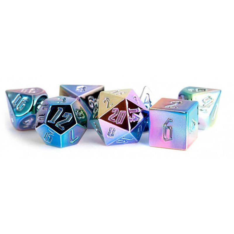 Metallic Rainbow Aegis Polyhedral Würfel-Set 16 mm