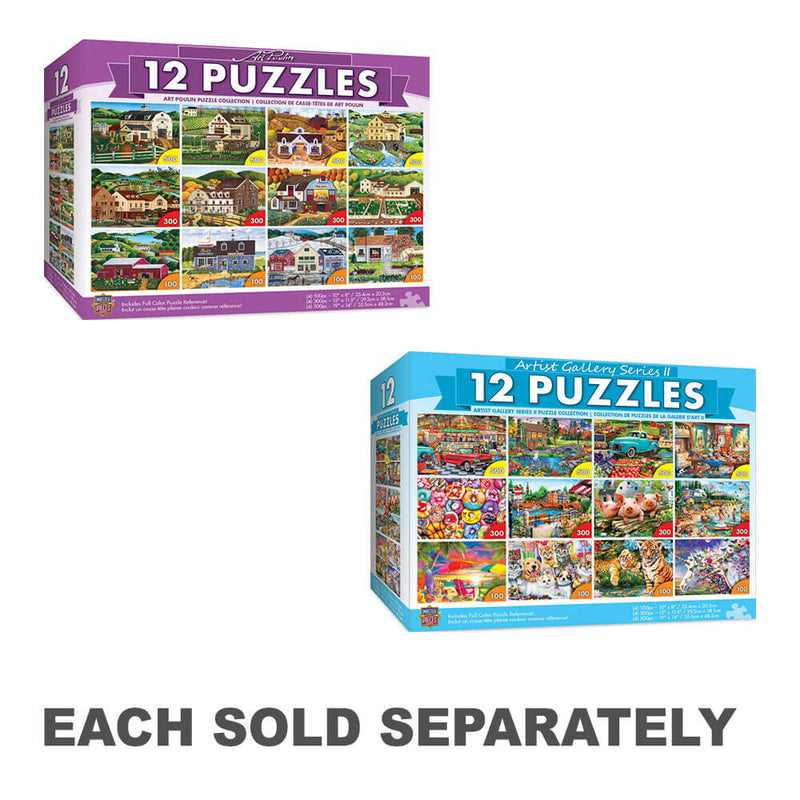 MasterPieces 12-Pack Puzzle Bundle