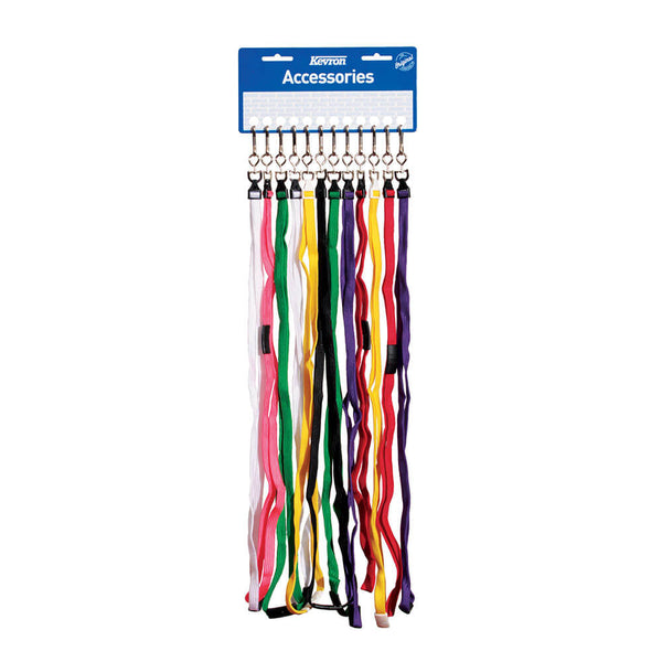 Kevron Card Breakaway Lanyards Assorted Colour (12pk)