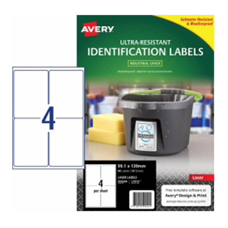 Avery Lot de 10 étiquettes laser ultra résistantes