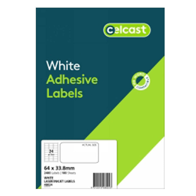 Celcast Laser/Inkjet Etichette White (100pk)