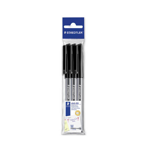 Staedtler Stick Ballpoint Pen 3pk