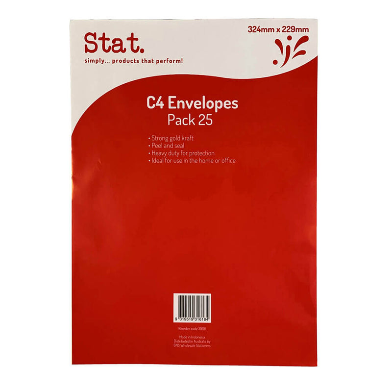 Enveloppe Stat Peal &amp; Seal 25pk (Kraft)