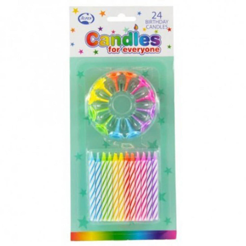 ALPEN Birthday Candles with Holder (24pk)