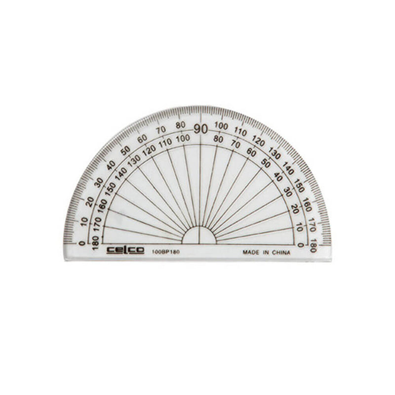 Celco Rapporteur demi-cercle 180 degrés 10 cm (transparent)